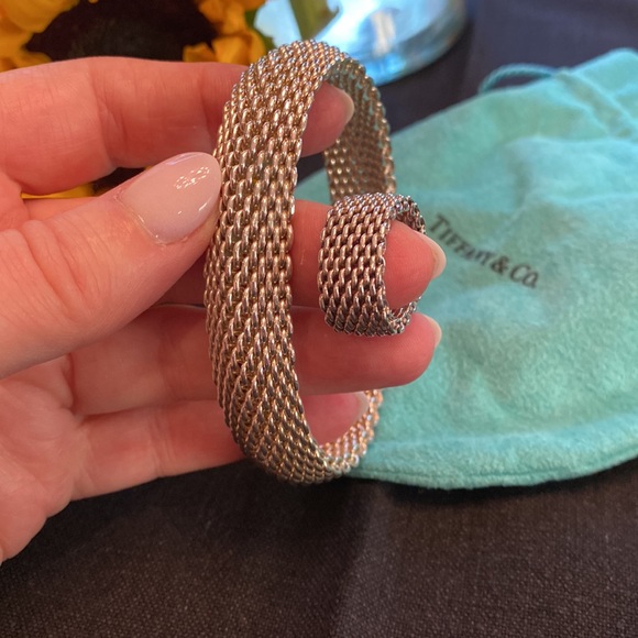 Tiffany & Co. Mesh bracelet and ring - Picture 5 of 6